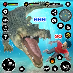 Animal Crocodile Attack Sim (Энимал Крокодайл Аттак Сим) [МОД Много денег] APK Android