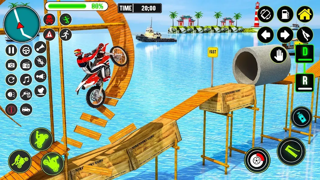 GT Bike Racing Game Moto Stunt (ДжиТи Байк Рейсинг Гейм Мото Стант) [МОД Premium] APK Android Screenshot 2
