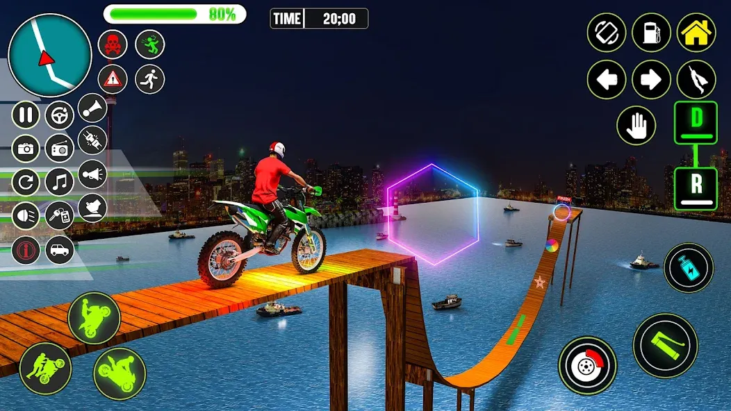 GT Bike Racing Game Moto Stunt (ДжиТи Байк Рейсинг Гейм Мото Стант) [МОД Premium] APK Android Screenshot 4