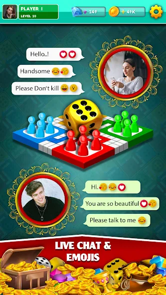 Multiplayer Dice Ludo Games (Мультиплеер Дайс Лудо Игры) [МОД Бесконечные монеты] APK Android Screenshot 2