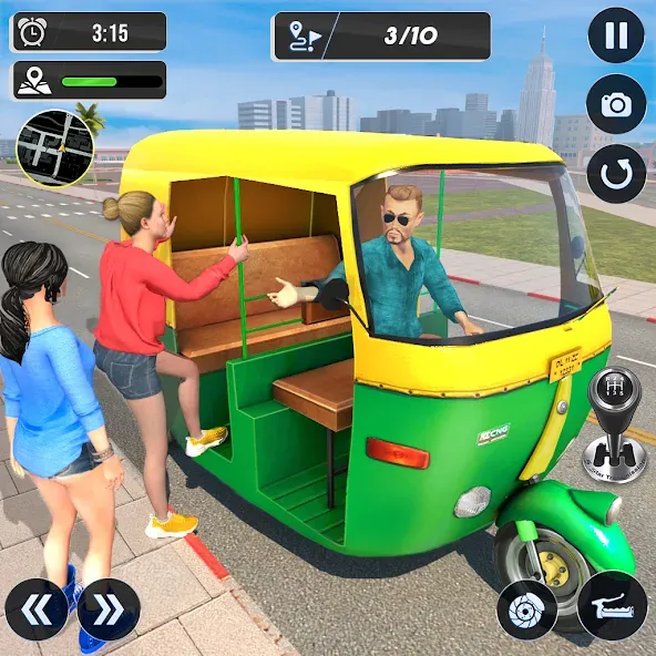 Tuk Tuk Auto Driving Games 3D [МОД Mega Pack] APK Android Screenshot 1
