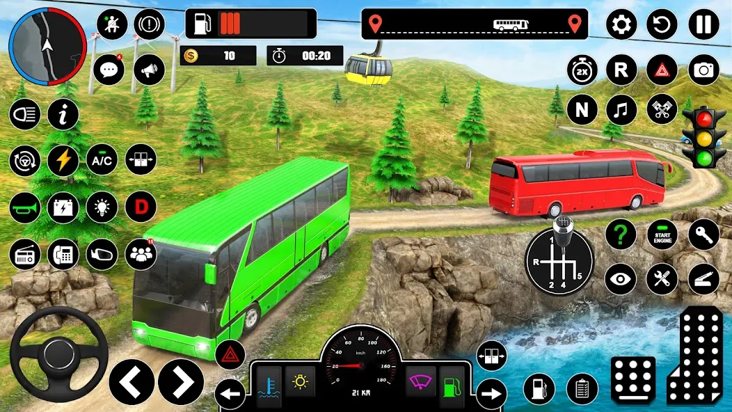 Offroad Bus Simulator Bus Game (Оффроуд Автобус Симулятор Игра) [МОД Бесконечные монеты] APK Android Screenshot 5