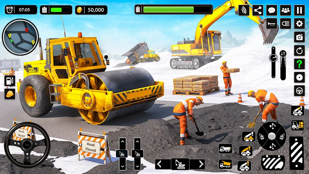 Snow Offroad Construction Game [МОД Все открыто] APK Android Screenshot 4