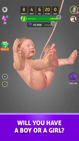 Idle 9 Months (Айдл 9 месяцев) [МОД Меню] APK Android Screenshot 5