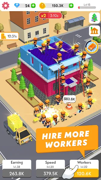 Idle Construction 3D (Айдл Конструкшн 3Д) [МОД Mega Pack] APK Android Screenshot 3