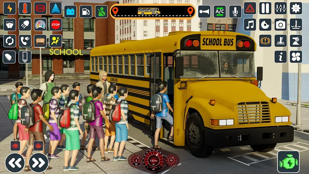 School Bus 3d : City Bus Games (Школьный автобус симулятор игры на автобусе) [МОД Premium] APK Android Screenshot 3