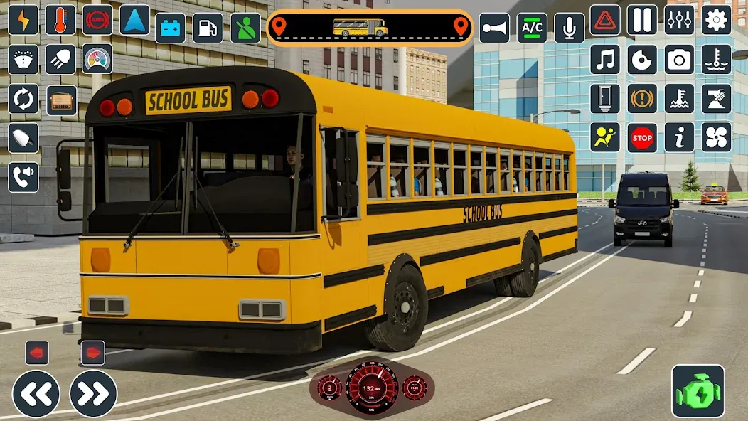 School Bus 3d : City Bus Games (Школьный автобус симулятор игры на автобусе) [МОД Premium] APK Android Screenshot 5