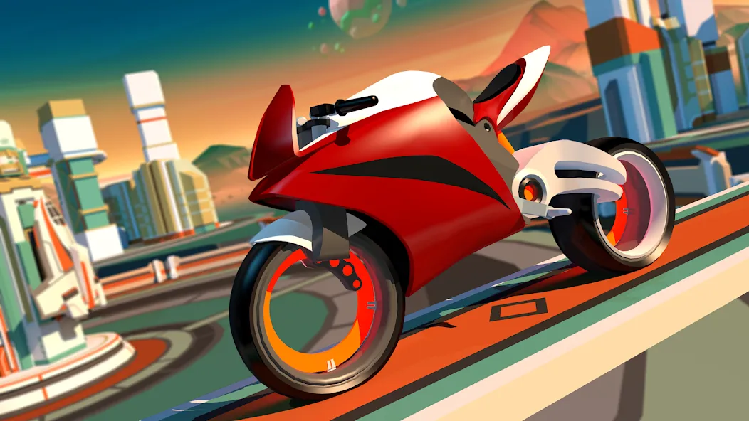 Gravity Rider: Space Bike Race (Гравити Райдер) [МОД Все открыто] APK Android Screenshot 2