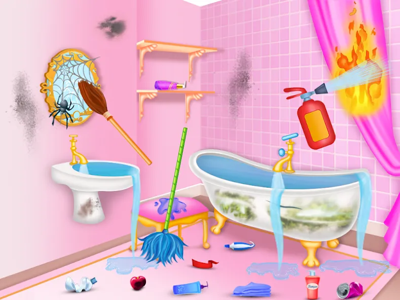 Princess house cleaning advent [МОД Все открыто] APK Android Screenshot 1