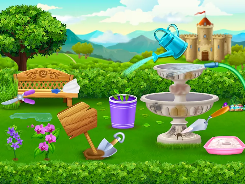 Princess house cleaning advent [МОД Все открыто] APK Android Screenshot 3
