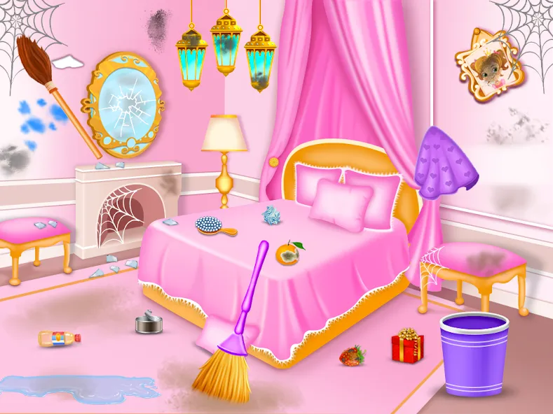 Princess house cleaning advent [МОД Все открыто] APK Android Screenshot 4