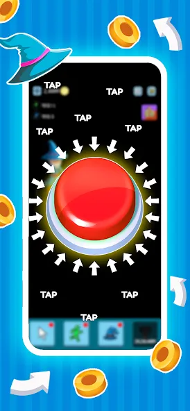 Green button: Press the Button (Грин кнопка) [МОД Бесконечные монеты] APK Android Screenshot 4