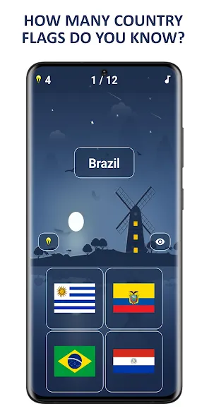 Flags of World Countries Quiz [МОД Premium] APK Android Screenshot 1