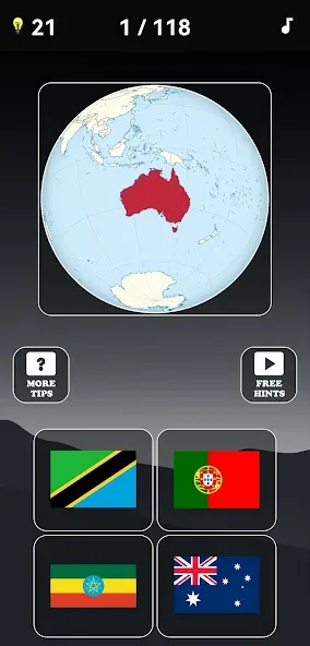 Guess the World Map Quiz [МОД Бесконечные монеты] APK Android Screenshot 4