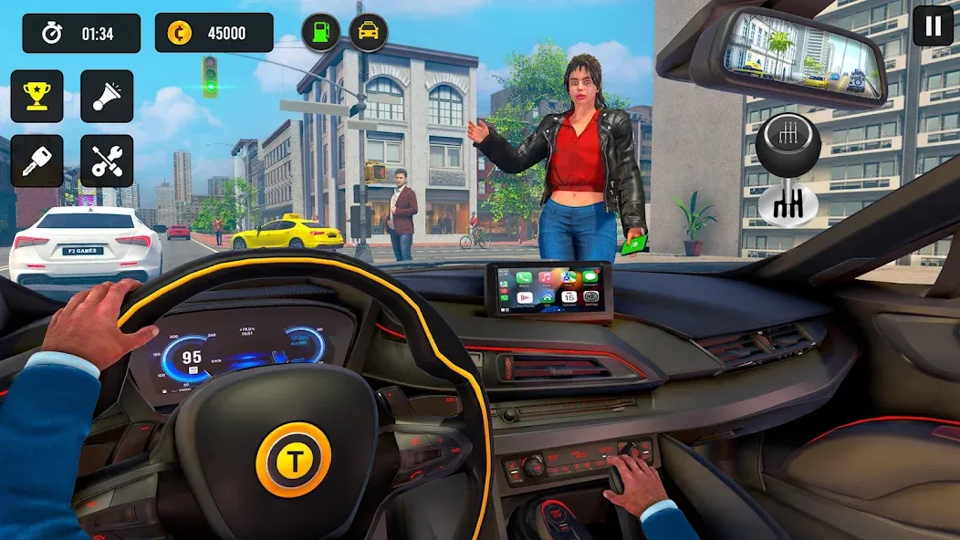 Taxi Simulator 3d Taxi Driver [МОД Unlocked] APK Android Screenshot 1