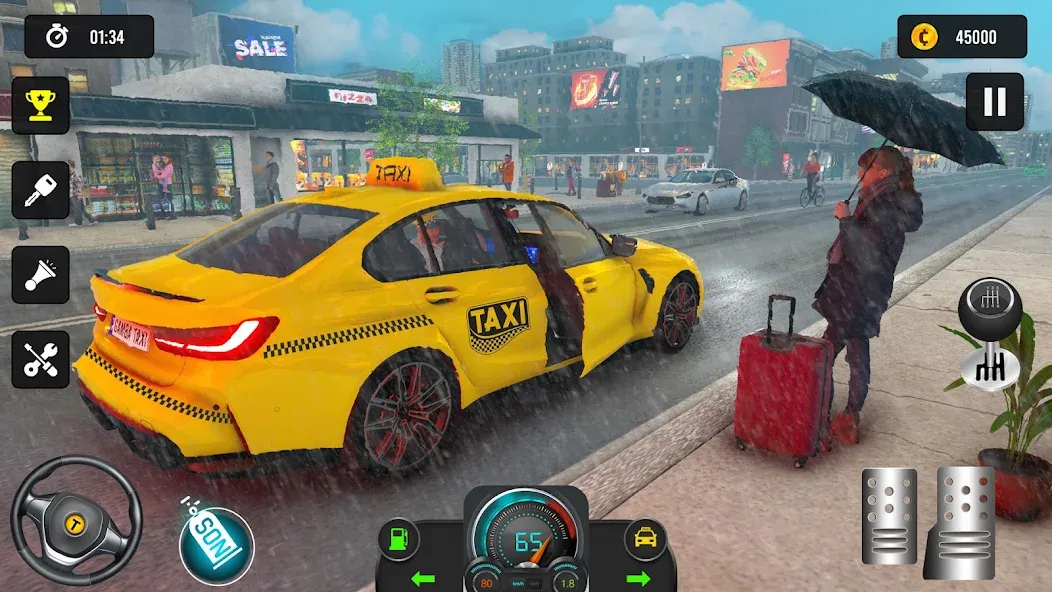 Taxi Simulator 3d Taxi Driver [МОД Unlocked] APK Android Screenshot 2