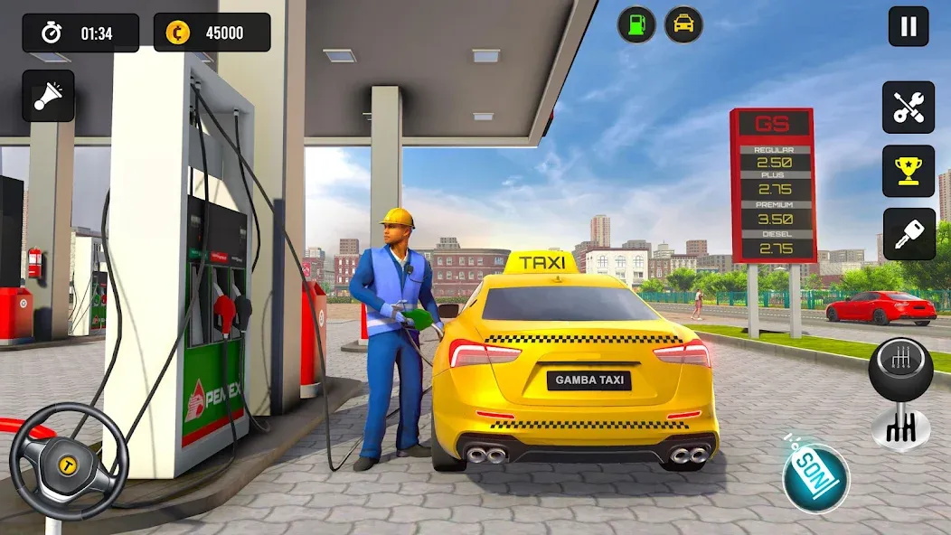 Taxi Simulator 3d Taxi Driver [МОД Unlocked] APK Android Screenshot 3