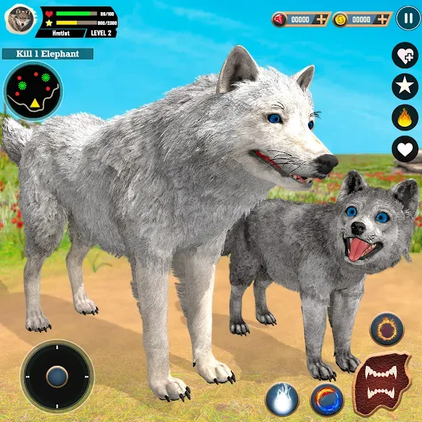 Wild Wolf Simulator Games [МОД Меню] APK Android Screenshot 1