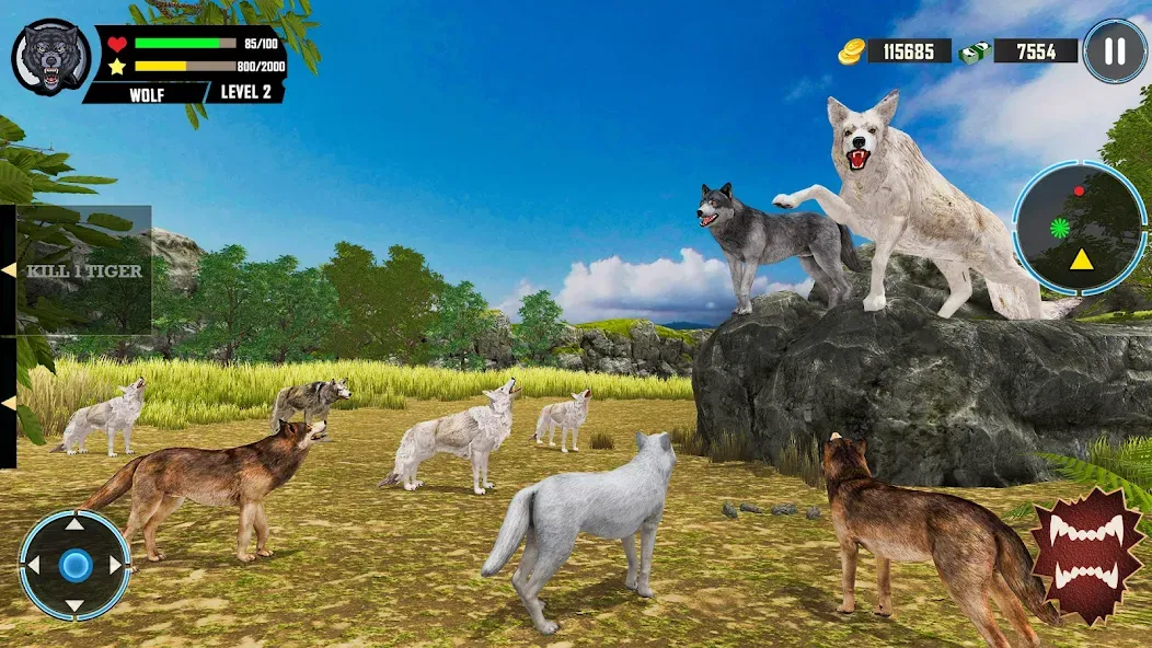 Wild Wolf Simulator Games [МОД Меню] APK Android Screenshot 5