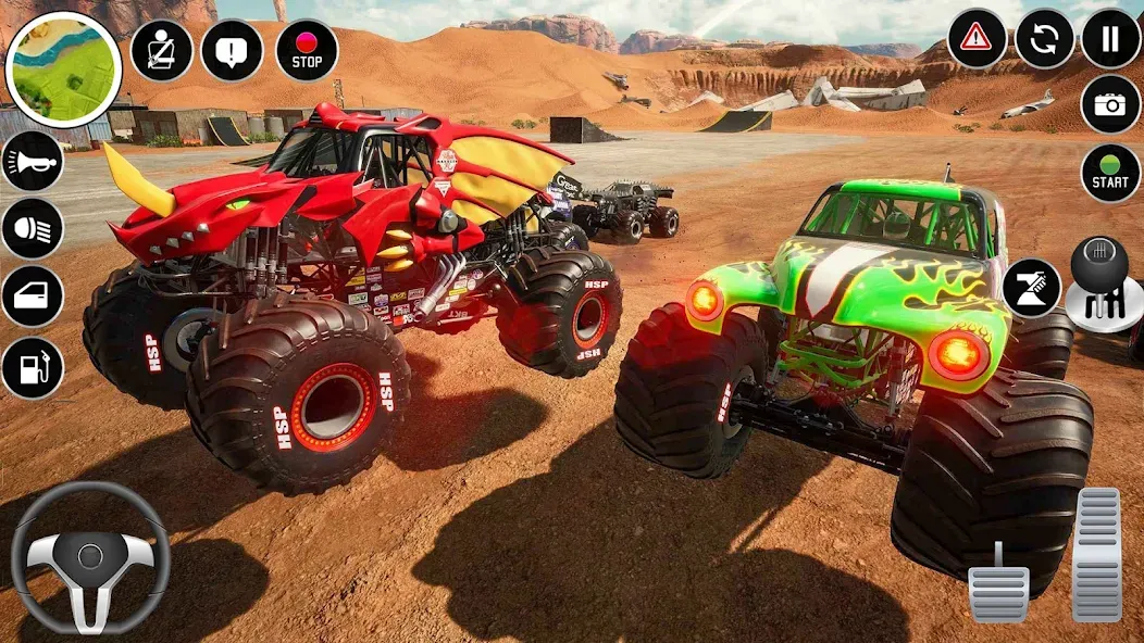 Extreme Monster Truck Game 3D (Монстр Трак Экстремальные Игры) [МОД Unlocked] APK Android Screenshot 3