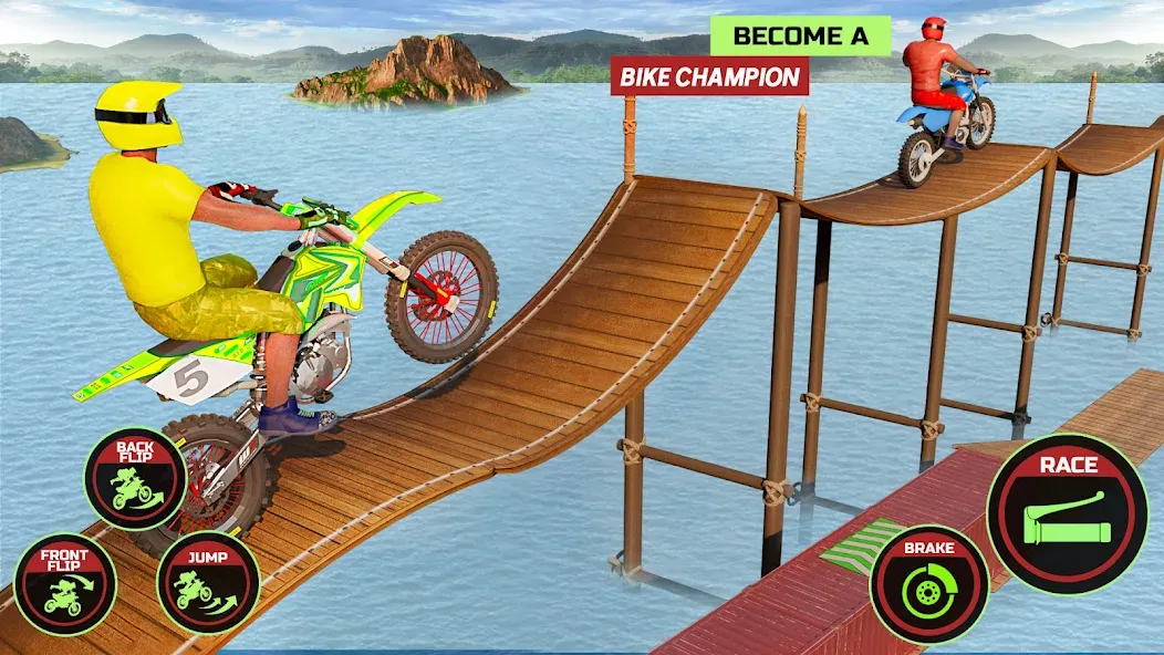Motor Bike Stunt Racing Games (Мотор Байк Стант Гонки Игры) [МОД Premium] APK Android Screenshot 1