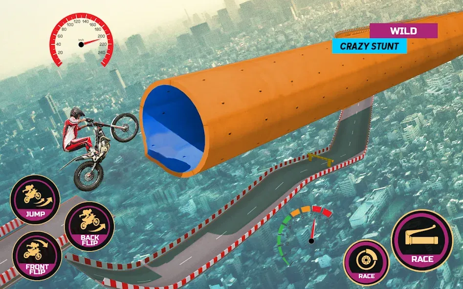 Racing Bike Stunt Games Master (Гонки на мотоциклах Мастер игр в трюки) [МОД Premium] APK Android Screenshot 3