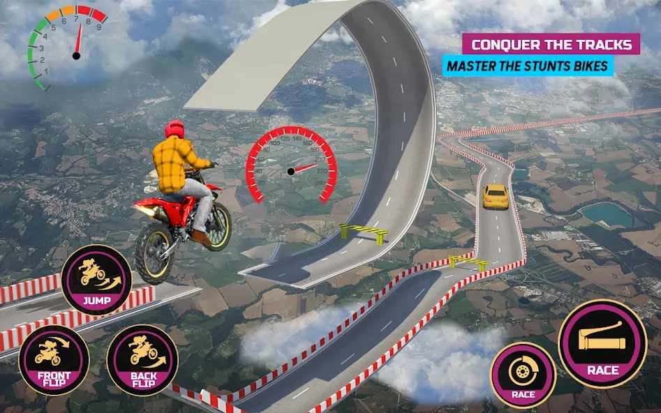 Racing Bike Stunt Games Master (Гонки на мотоциклах Мастер игр в трюки) [МОД Premium] APK Android Screenshot 4