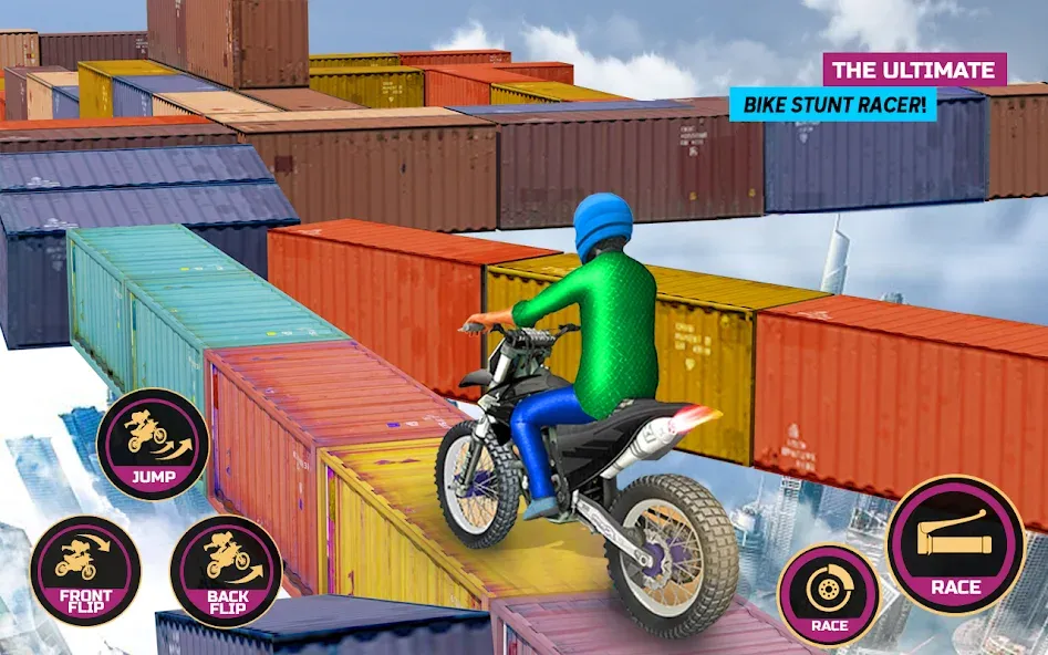 Racing Bike Stunt Games Master (Гонки на мотоциклах Мастер игр в трюки) [МОД Premium] APK Android Screenshot 5