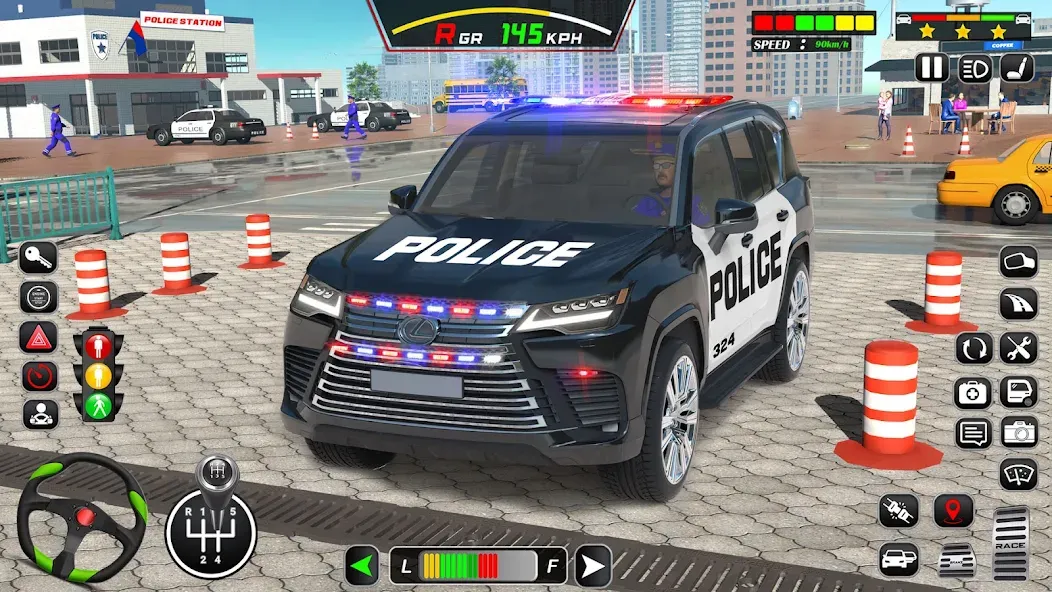 Police Car Driving School Game (Полицейская школа вождения автомобилей) [МОД Много денег] APK Android Screenshot 1