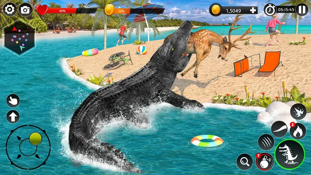 Hungry Animal Crocodile Games [МОД Mega Pack] APK Android Screenshot 2