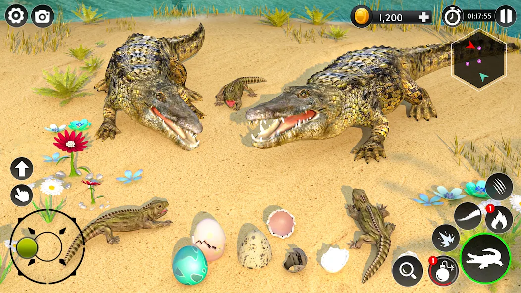 Hungry Animal Crocodile Games [МОД Mega Pack] APK Android Screenshot 3