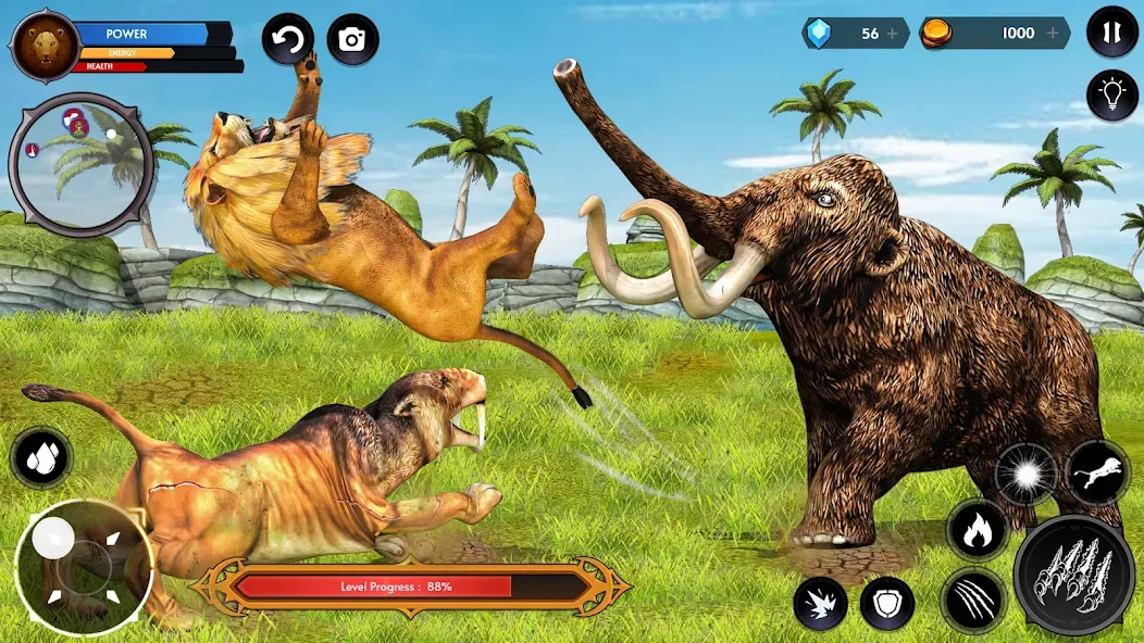 Lion Simulator Wild Lion Games [МОД Много денег] APK Android Screenshot 5