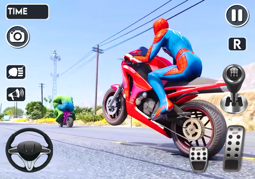 Spider Bike Stunt 3D Mega Ramp [МОД Premium] APK Android Screenshot 1