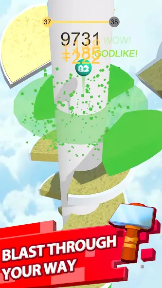 Helix Jump (Хеликс Джамп) [МОД Все открыто] APK Android Screenshot 2