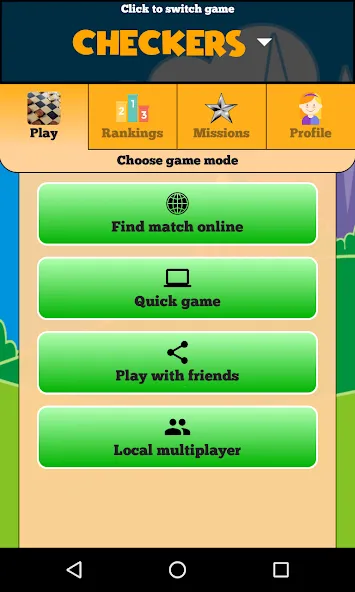 Checkers Online - Duel friends (Чеккерс Онлайн) [МОД Mega Pack] APK Android Screenshot 3