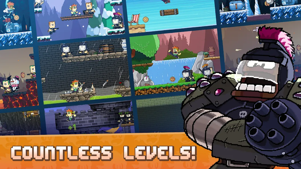 Dan the Man: Action Platformer (Дэн зе Мэн) [МОД Меню] APK Android Screenshot 2