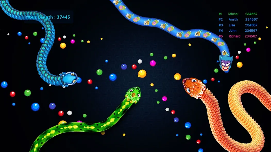Sneak.io - Snake Game [МОД Меню] APK Android Screenshot 4