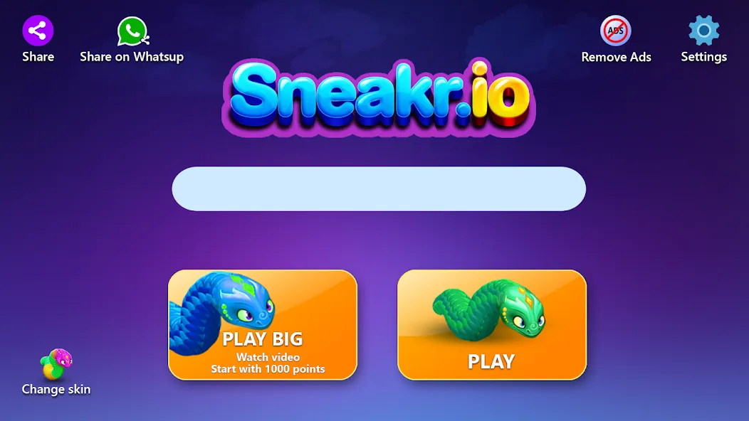 Sneak.io - Snake Game [МОД Меню] APK Android Screenshot 5