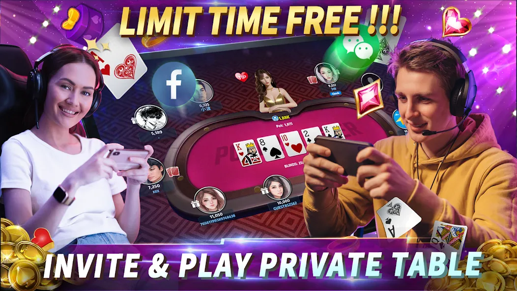 Poker Master Texas Holdem 2024 (Покер Мастер) [МОД Много денег] APK Android Screenshot 4