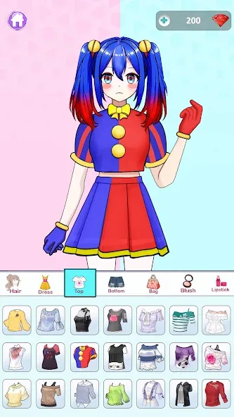 Anime Dress Up and Makeup Game [МОД Premium] APK Android Screenshot 1