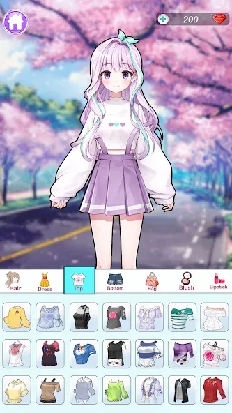 Anime Dress Up and Makeup Game [МОД Premium] APK Android Screenshot 2