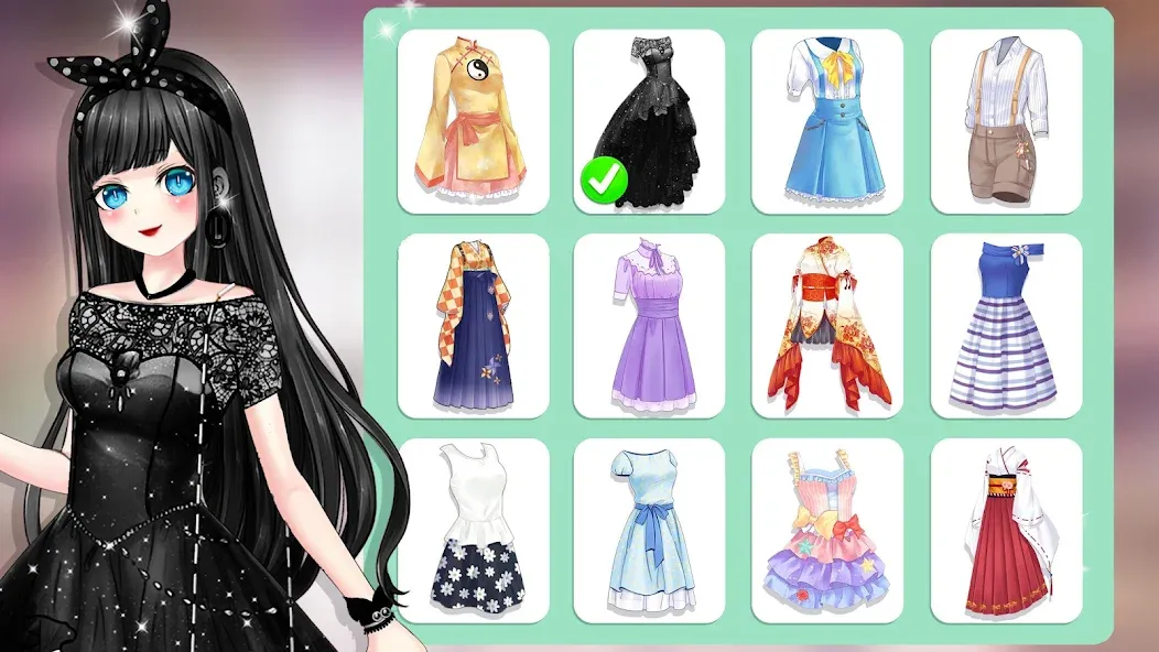 Anime Dress Up and Makeup Game [МОД Premium] APK Android Screenshot 5