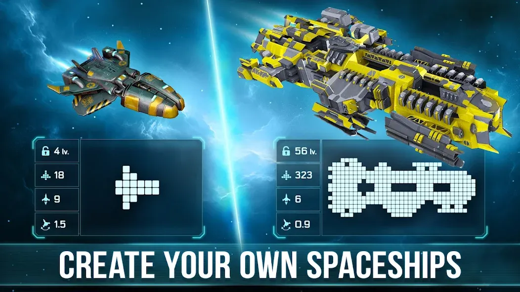 Space Arena: Construct & Fight (Спейс Арена) [МОД Premium] APK Android Screenshot 1