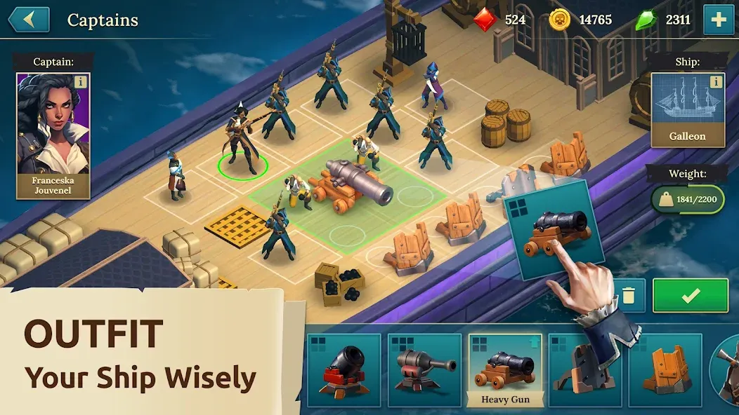Pirate Ships・Build and Fight [МОД Premium] APK Android Screenshot 2