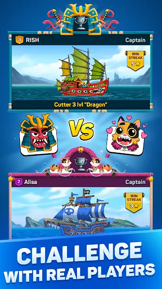 Pirates & Puzzles：Ship Battles [МОД Бесконечные монеты] APK Android Screenshot 4