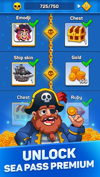 Pirates & Puzzles：Ship Battles [МОД Бесконечные монеты] APK Android Screenshot 5