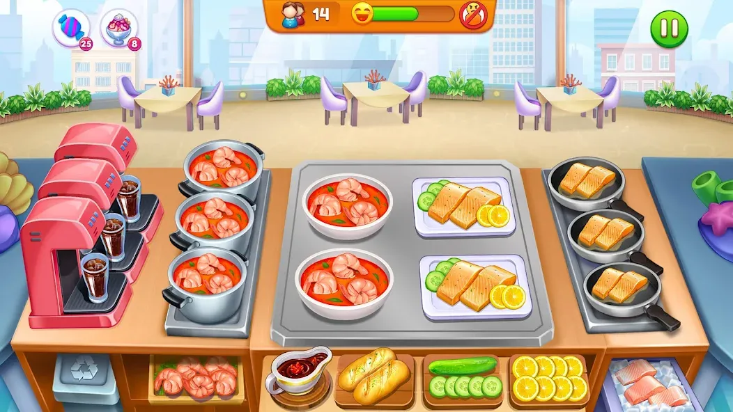 Cooking Restaurant Food Games [МОД Много денег] APK Android Screenshot 1