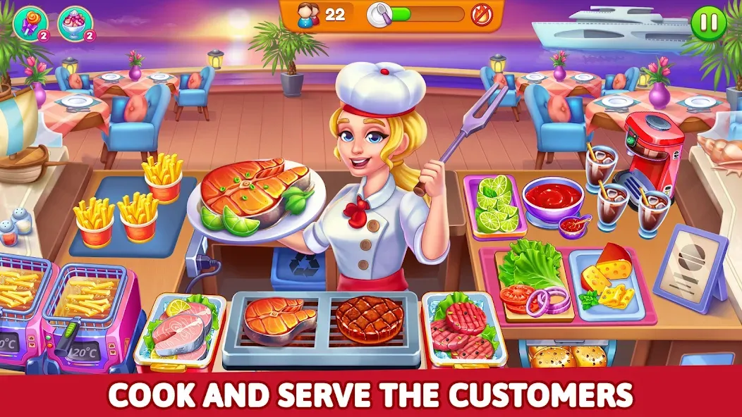 Cooking Restaurant Food Games [МОД Много денег] APK Android Screenshot 3