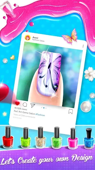 Nail Salon Fashion Makeup Game [МОД Mega Pack] APK Android Screenshot 4