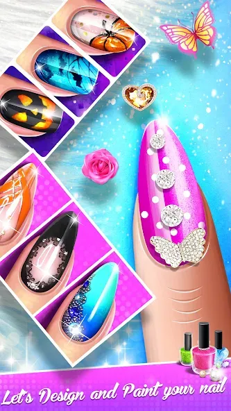 Nail Salon Fashion Makeup Game [МОД Mega Pack] APK Android Screenshot 5